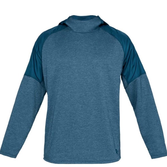 EUC Men’s Under Armour Petrol Blue Tech Terry Hoodie 1327405 Size XXL - Picture 2 of 12